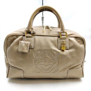 LOEWE Hand Bag Beige Leather